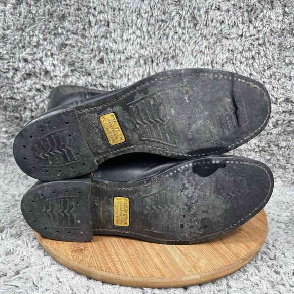 Vintage Cowboy Western Leather Boots Men's 9.5 E Pull On Steel Toe 86516 - Picture 7 of 10